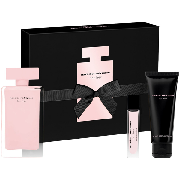 Narciso Rodriguez for Her Set (EDP 100ml + EDP 10ml + BL 75ml) pentru Femei