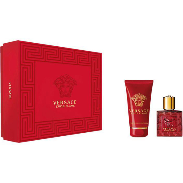 Versace Eros Flame Set (EDP 30ml + SG 50ml) pentru Bărbați