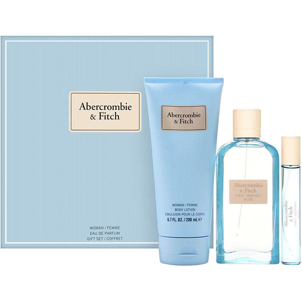 Abercrombie & Fitch First Instinct Blue for Her Set (EDP 100ml + EDP 15ml + BL 200ml) pentru Femei