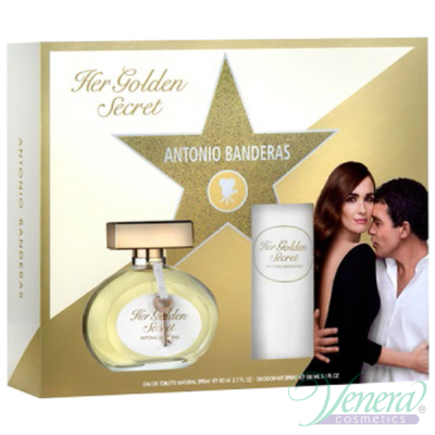 Antonio Banderas Her Golden Secret Set (EDT 80ml + Deo Spray 150ml) pentru Femei Seturi Cadou
