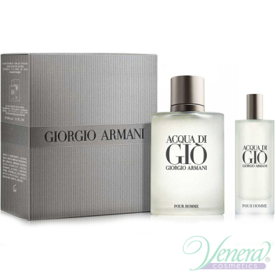 Armani Acqua Di Gio Set (EDT 100ml + EDT 15ml) pentru Bărbați Seturi Cadou