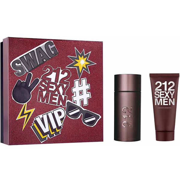 Carolina Herrera 212 Sexy Set (EDT 100ml + AS Balm 100ml) pentru Bărbați