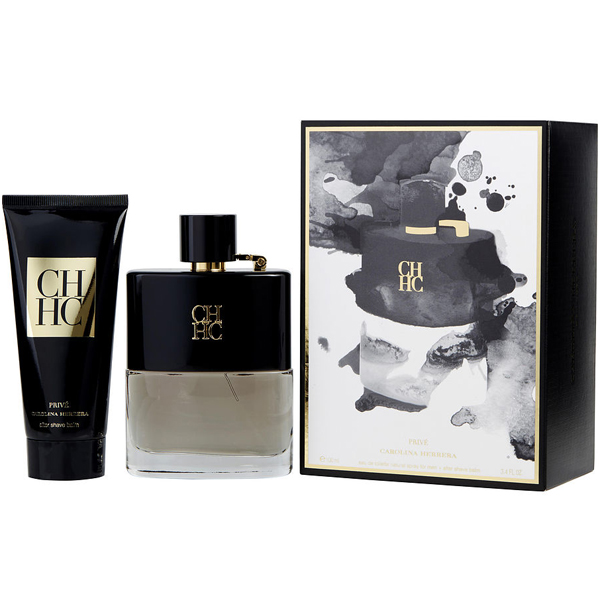 Carolina Herrera CH Men Prive Set (EDT 100ml + AS Balm 100ml) pentru Bărbați