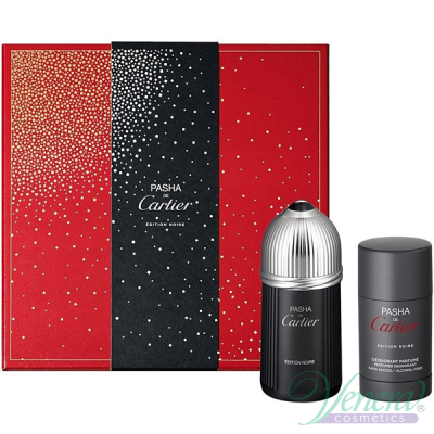 Cartier Pasha de Cartier Edition Noire Set (EDT 100ml + Deo Stick 75ml) pentru Bărbați Men's Gift sets