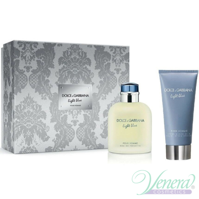 Dolce&Gabbana Light Blue Set (EDT 125ml + AS Balm 75ml + SG 50ml) pentru Bărbați Men's Gift sets