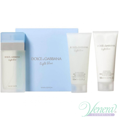 Dolce&Gabbana Light Blue Set (EDT 100ml + BL 100ml + SG 100ml) pentru Femei Sets