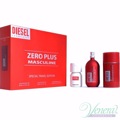 Diesel Zero Plus Set (EDT 75ml + Deo Stick 75ml + Plus Plus EDT 30ml) pentru Bărbați Seturi