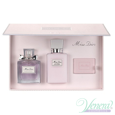 Dior Miss Dior Blooming Bouquet Set (EDT 50ml + Body Milk 75ml + Silky Soap 25g) pentru Femei Women's Gift sets