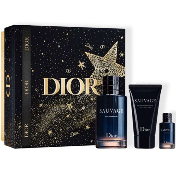 Dior Sauvage Eau de Parfum Set (EDP 100ml + EDP 10ml + ASB 50ml) pentru Bărbați