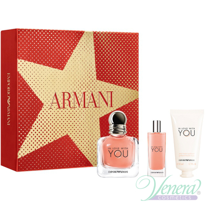 Emporio Armani In Love With You Set (EDP 50ml + EDP 15ml + Hand Cream 50ml) pentru Femei Seturi