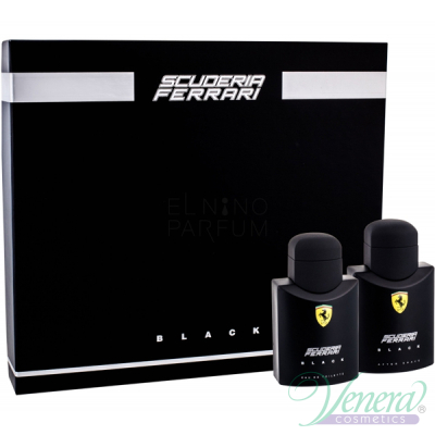 Ferrari Scuderia Ferrari Black Set (EDT 75ml + After Shave Lotion 75ml) pentru Bărbați Men's Gift sets