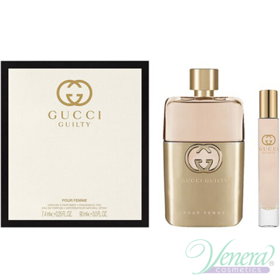 Gucci Guilty Eau de Parfum Set (EDP 90ml + EDP 7,4ml Roller Ball) pentru Femei Sets