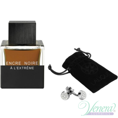 Lalique Encre Noire A L'Extreme Set (EDP 50ml + Cufflinks) pentru Bărbați Seturi