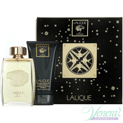Lalique Pour Homme Lion Set (EDP 125ml + SG 150ml) for Men Sets