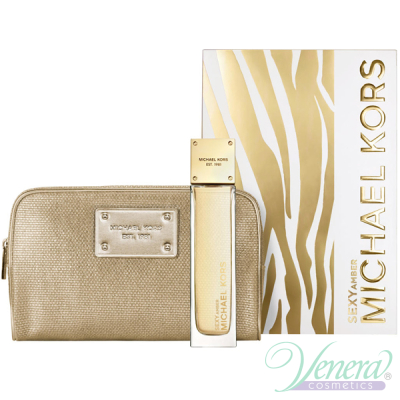 Michael Kors Sexy Amber Set (EDP 100ml for Women + Cosmetics Case) pentru Femei Women's Gift sets