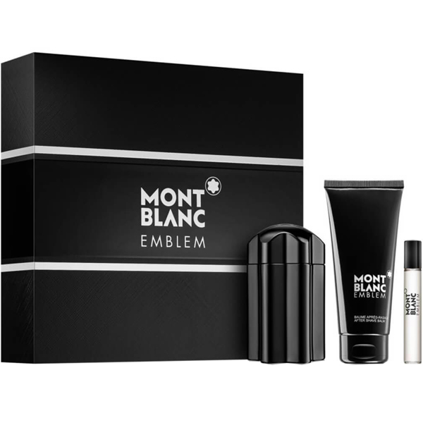 Mont Blanc Emblem Set (EDT 100ml + AS Balm 100ml + EDT 7.5ml) pentru Bărbați