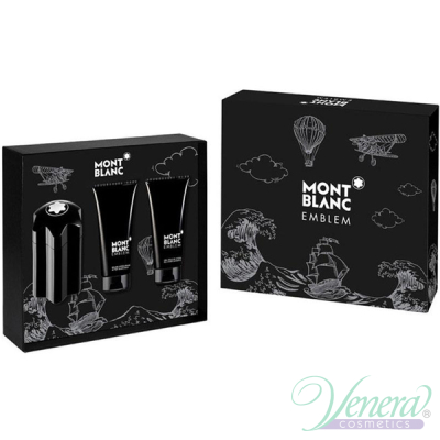 Montblanc Emblem Set (EDT 100ml + SG 100ml + AS Balm 100ml) for Men Men's Gift sets