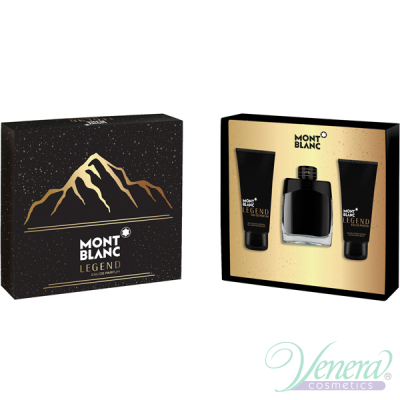 Mont Blanc Legend Eau de Parfum Set (EDP 100ml + AS Balm 100ml + SG 100ml) pentru Bărbați Seturi