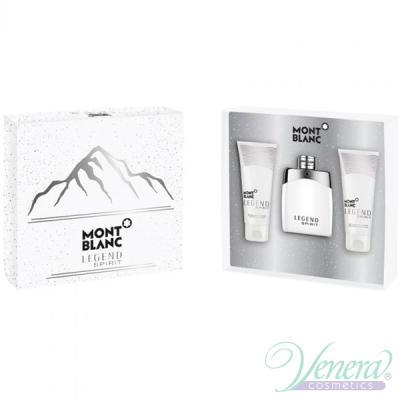 Mont Blanc Legend Spirit Set (EDT 100ml + AS Blam 100ml + SG 100ml) pentru Bărbați Seturi
