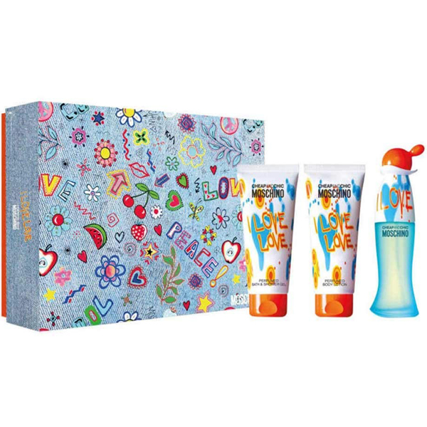 Moschino Cheap & Chic I Love Love Set (EDT 50ml + BL 100ml + SG 100ml) pentru Femei