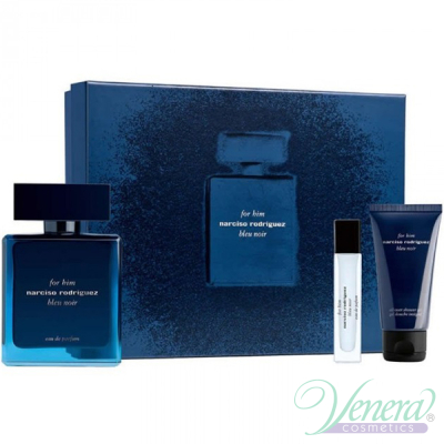 Narciso Rodriguez for Him Bleu Noir Eau de Parfum Set (EDP 100ml + EDP 10ml + SG 50ml) pentru Bărbați Seturi