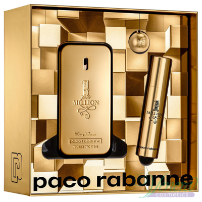 Paco Rabanne 1 Million Set (EDT 50ml + EDT 10ml + Key Ring) pentru Bărbați Seturi