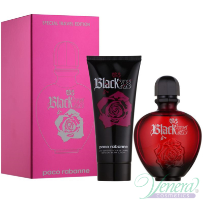 Paco Rabanne Black XS Set (EDT 80ml + Body Lotion 100ml) pentru Femei Seturi