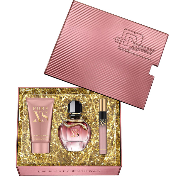 Paco Rabanne Pure XS For Her Set (EDP 80ml + EDP 10ml + BL 100ml) pentru Femei