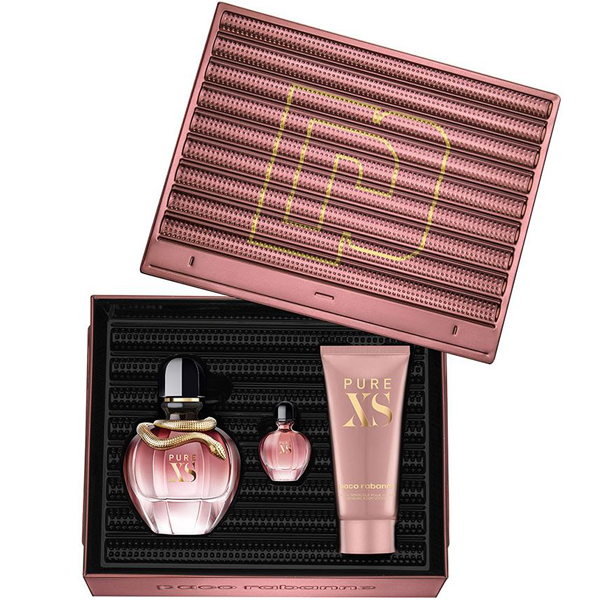 Paco Rabanne Pure XS For Her Set (EDP 80ml + mini EDP 6ml + BL 100ml) pentru Femei