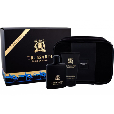 Trussardi Black Extreme Set (EDT 100ml + SG 100ml + Bag) pentru Bărbați Seturi