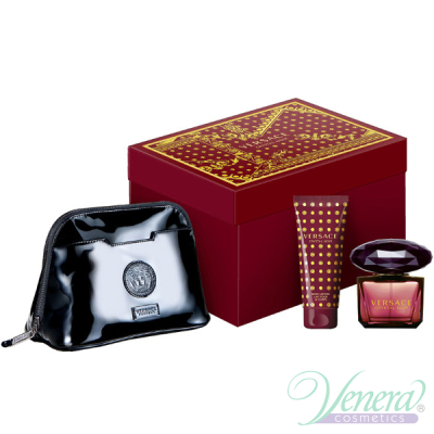 Versace Crystal Noir Set (EDT 90ml + BL 100ml + Bag) pentru Femei Sets