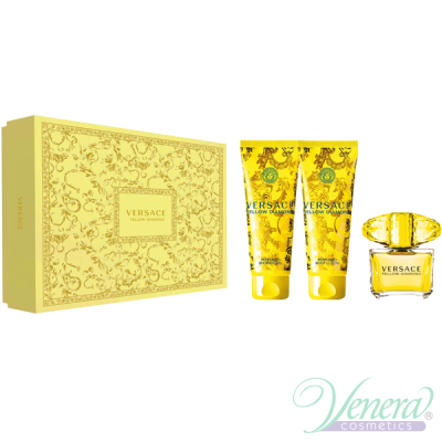 Versace Yellow Diamond Set (EDT 90ml + BL 150ml + SG 150ml) pentru Femei Seturi