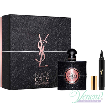 YSL Black Opium Set (EDP 50ml + Conture Eye Marker) pentru Femei Sets