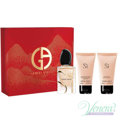 Armani Si Set (EDP 50ml + BL 50ml + SG 50ml) pentru Femei Seturi Cadou