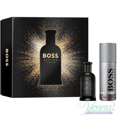 Boss Bottled Parfum Set (Parfum 50ml + Deo Spray 150ml) pentru Bărbați