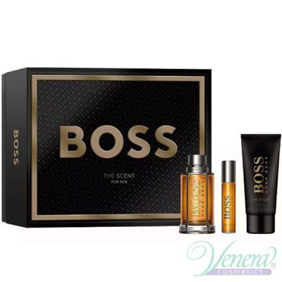 Boss The Scent Set (EDT 100ml + EDT 10ml + SG 100ml) pentru Bărbați Seturi