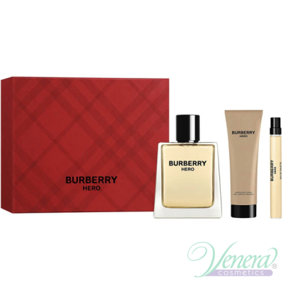 Burberry Hero Set (EDT 100ml + EDT 10ml + SG 75ml) pentru Bărbați Seturi