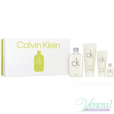 Calvin Klein CK One Set (EDT 200ml + EDT 15ml + BL 100ml + SG 200ml) pentru Bărbați și Femei Sets