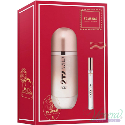 Carolina Herrera 212 VIP Rose Set (EDP 80ml+ BL 200ml) pentru Femei Seturi