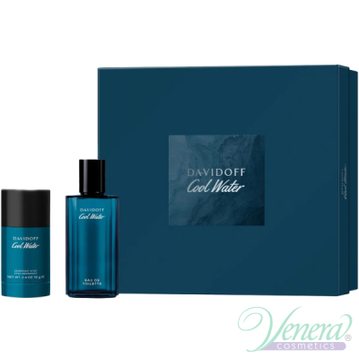 Davidoff Cool Water Set (EDT 75ml + Deo Stick 75ml) pentru Bărbați Seturi