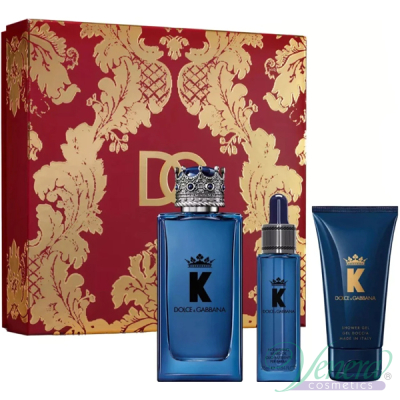 Dolce&Gabbana K by Dolce&Gabbana Eau de Parfum Set (EDP 100ml + Beard Oil 25ml + SG 50ml) pentru Bărbați Seturi