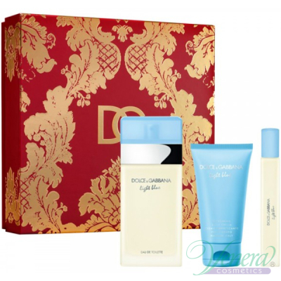 Dolce&Gabbana Light Blue Set (EDT 100ml + Body Cream 50ml + EDT 10ml) pentru Femei Seturi