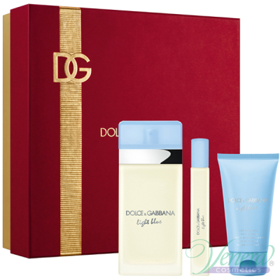 Dolce&Gabbana Light Blue Set (EDT 100ml + Body Cream 50ml + EDT 10ml) pentru Femei Seturi