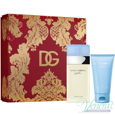 Dolce&Gabbana Light Blue Set (EDT 100ml + Body Cream 50ml) pentru Femei Seturi