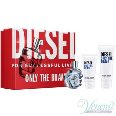 Diesel Only The Brave Set (EDT 75ml + SG 100ml + SG 50ml) pentru Bărbați Seturi