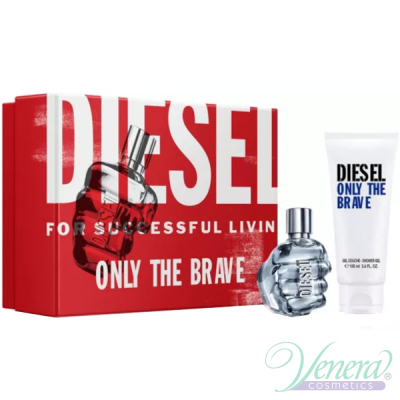 Diesel Only The Brave Set (EDT 50ml + SG 100ml) pentru Bărbați Seturi