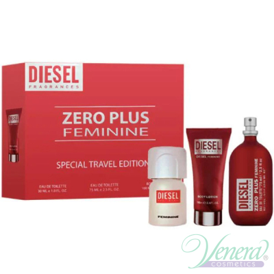 Diesel Zero Plus Set (EDT 75ml + BL 100ml + Plus Plus EDT 30ml) pentru Femei Seturi