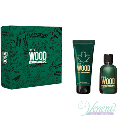 Dsquared2 Green Wood Set (EDT 100ml + SG 150ml) pentru Bărbați Parfumuri pentru Bărbați