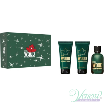 Dsquared2 Green Wood Set (EDT 100ml + AS Balm 1...