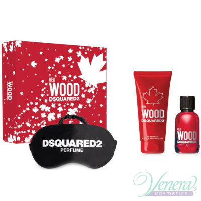 Dsquared2 Red Wood Set (EDT 50ml + SG 100ml + Night Mask) pentru Femei Seturi